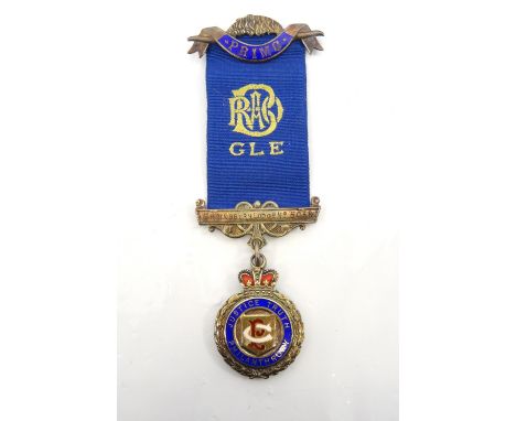 ROYAL ANTEDILUVIAN ORDER OF BUFFALOES SILVER GILT AND ENAMEL JEWELengraved 'Springburn Lodge No.5098' 'Presented to Bro John 