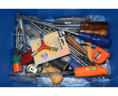 Crate of assorted hand tools