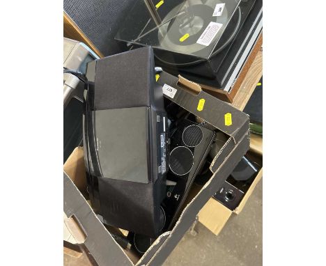 Panasonic compact stereo, portable telephones and other items