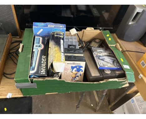 A vintage Mattel Intelligent Television game together with various Playstation and Sega games and other assorted items