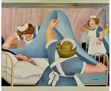 ***Beryl Cook (1926-2008) - Lithograph in colours - "Angels", limited edition (850 total) signed in pencil and with impressed