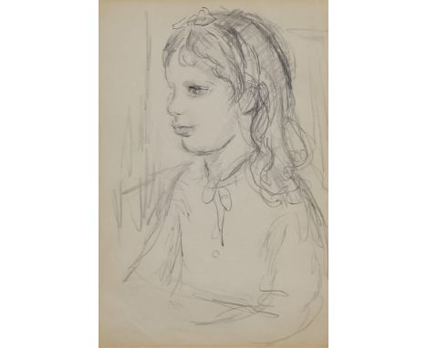 Vanessa Bell (1879-1961) - Pencil drawing - "Amaryllis Garnett" - Portrait, 1949, 12ins x 8.25ins Provenance: The Bloomsbury 