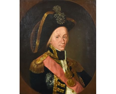 Leonardo Guzzardi (18th Century) - Oil painting - Shoulder length portrait of Admiral Lord Nelson, circa 1799, relined canvas