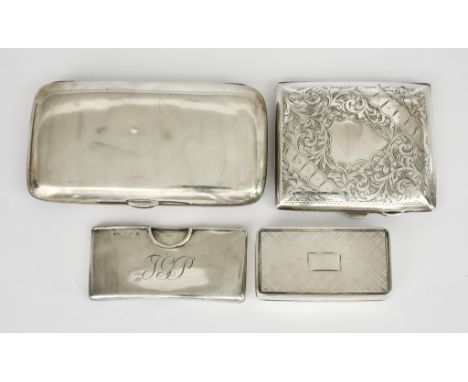 An Early Victorian Silver Rectangular Snuff Box and Mixed Silverware, the snuff box by Joseph Willmore, Birmingham 1837, with
