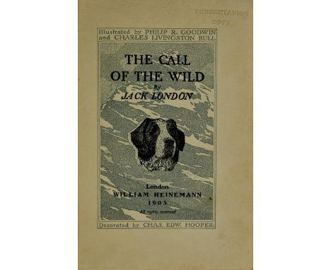 Jack London (1876-1916) - "Call of the Wild", First Edition, "Set up, electrotyped, and published July, 1903", published by H