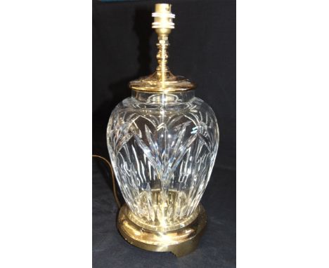 A WATERFORD CRYSTAL 'BALLYLEE' TABLE LAMP  38cm high