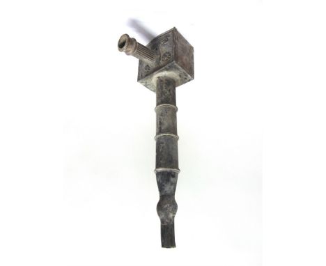 A DECORATIVE LEAD WATER HOPPER 74cm high