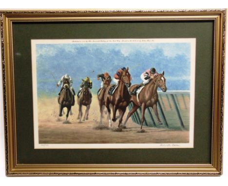 AFTER RICHARD STONE REEVES  'Crystal Water defeats Cascapedin and Cancasus, The Hollywood Gold Cup, Los Angeles, June 18th 19