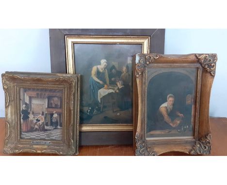 A group of 3 dutch prints. (3)