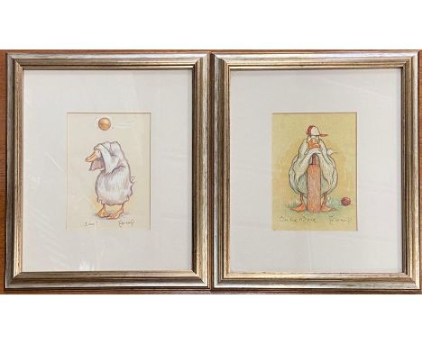 Two Duck and cricket themed prints by Minter Kemp