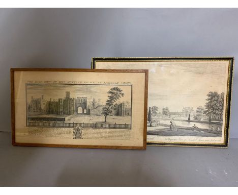 A pair of prints from historical places, framed and glazed, 