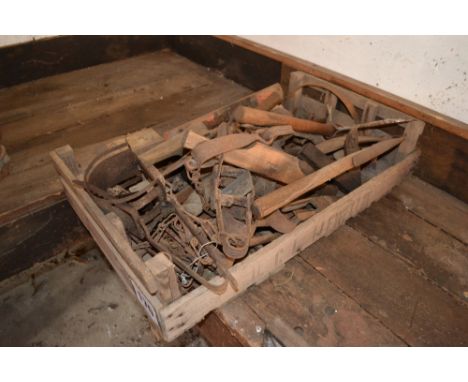 A tray of various tools and traps 