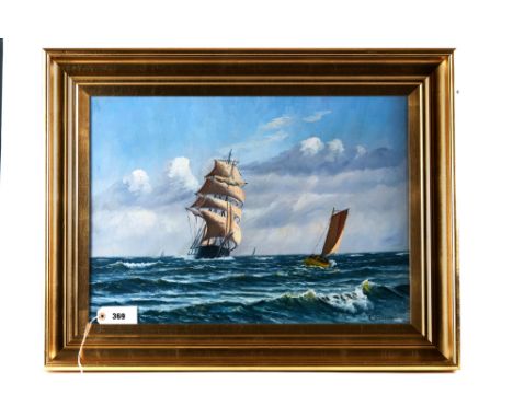 C. FREDERIKSON, 20TH CENTURY OIL ON CANVAS, SEASCAPE, signed, 16 ins x 22 1/2 ins, framed.   