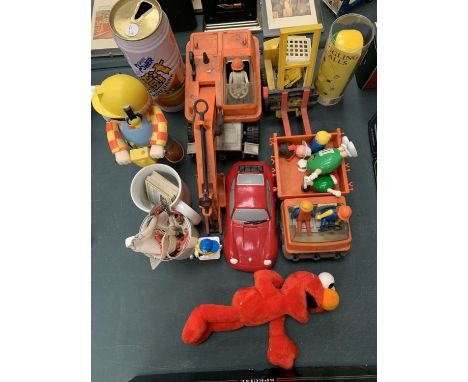 VARIOUS TOYS - FORK LIFT, WAGONS ETC 