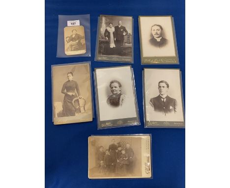SEVEN LATE VICTORIAN MACCLESFIELD RELATED PORTRAIT PHOTOGRAPHS 