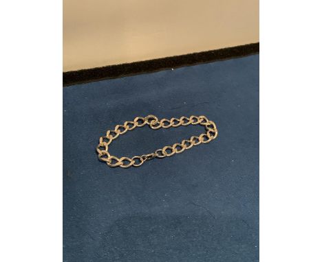 GENTS SILVER CURB BRACELET 