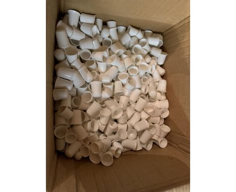 A VERY LARGE QUANTITY OF WHITE CERAMIC THIMBLES 