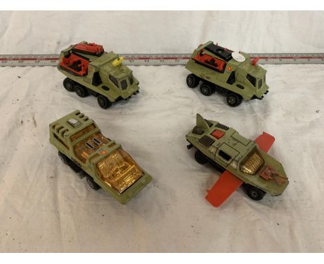 FOUR VINTAGE CORGI AND DINKY CARS 