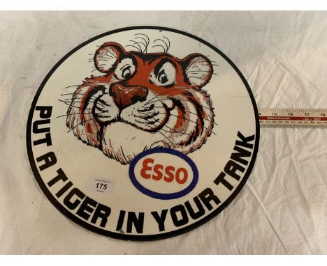 AN 'ESSO PUT A TIGER IN YOUR TANK' METAL SIGN 