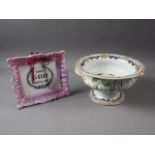 An Indian stone china two-handled tureen, supplied by Newington and Sander, and a 19th century