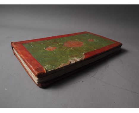 A 19th century Persian copy of the manuscript of the Gulshan-i Tauhid mystical poem, in original Turkish red and green morocc