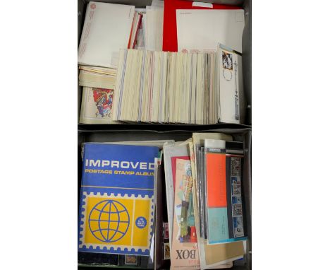 Stamps Philately  - GB and all world collection inc two albums and loose, inc FDcs, proof issue sets, etc,  similar post card