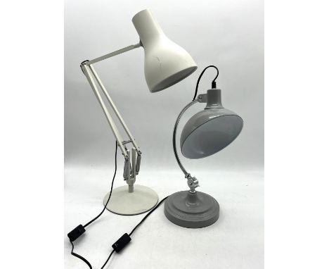 A modern Anglepoise style lamp along with one other 