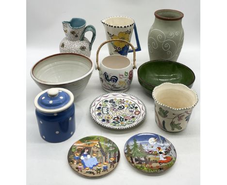 A collection of various china and pottery including Poole Pottery, Denby etc.