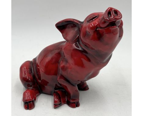 A Peggy Davies "Ruby Fusion" figure of a pig 