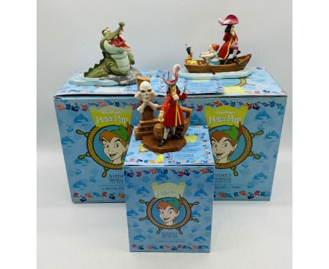 Three boxed Walt Disney Showcase Collection Peter Pan ceramic figures by Royal Doulton including Tic Toc Crocodile (Pan 6), H