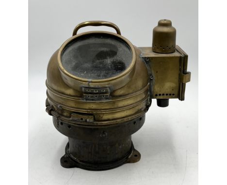A brass binnacle ships compass, patent 1151A serial number M683K