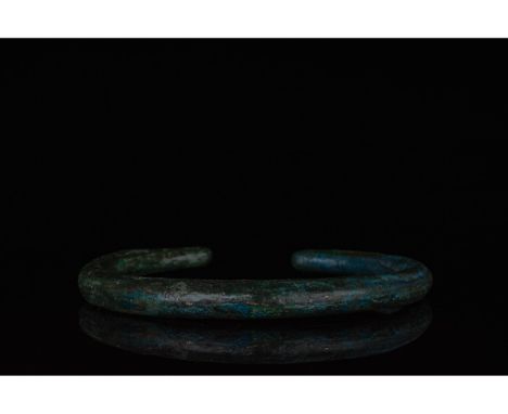 800-600 BC. Celtic Bronze Age. Heavy cast bronze bracelet with sheer terminals. In Celtic society, arm rings and bracelets we