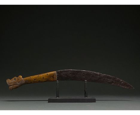 C. 900 AD. Viking age. Medieval Scandinavian, pointed knife; expertly cleaned and conserved with hand-carved, reconstructed b