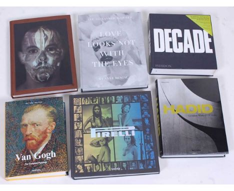 A collection of Art Reference, Architecture and Fashion books to include; Van Gogh: The Complete Paintings, Decade, Alexander