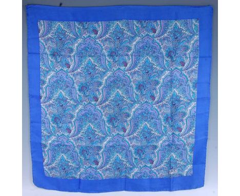 Liberty of London - a vintage silk scarf, profusely floral decorated, pattern unknown, titled Liberty of London All Silk Made