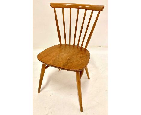 A 1960s Ercol light elm single stickback tub kitchen chair, w.41.5cm