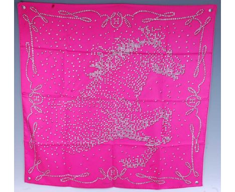 Hermés - a Cheval de Légende vintage silk scarf, signed and titled lower centre, 88 x 88cm