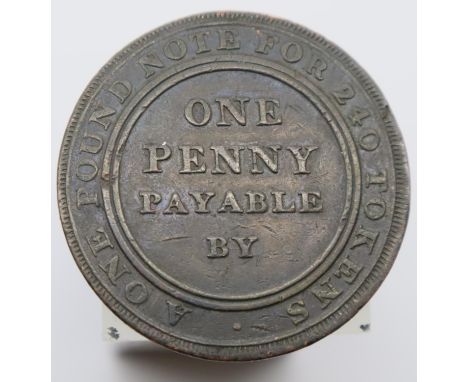 1812 - Samuel Bilston One Penny token. P&amp;P Group 1 (£14+VAT for the first lot and £1+VAT for subsequent lots) 