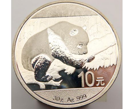 2016 30g pure silver Panda coin, encapsulated. P&amp;P Group 1 (£14+VAT for the first lot and £1+VAT for subsequent lots) 