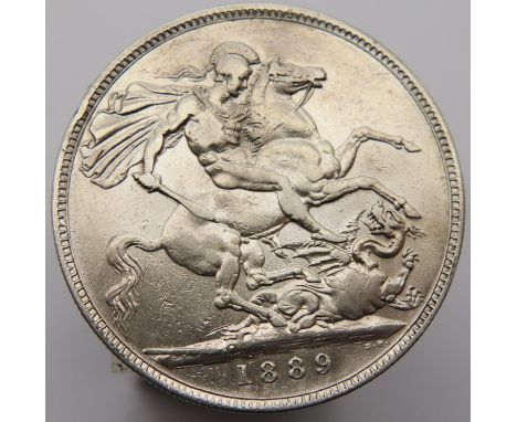 1889 - Silver Crown of Queen Victoria. P&amp;P Group 1 (£14+VAT for the first lot and £1+VAT for subsequent lots) 