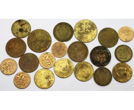 Collection of 19th century tokens and gambling markers. P&amp;P Group 1 (£14+VAT for the first lot and £1+VAT for subsequent 