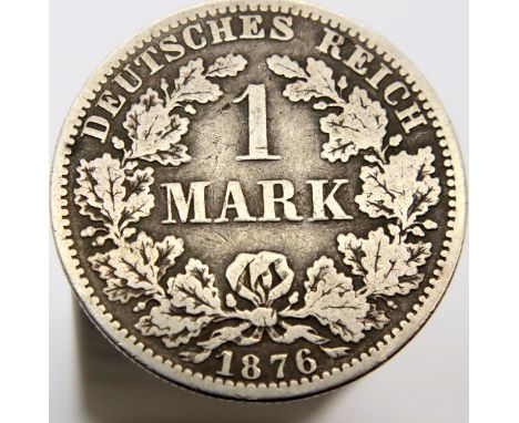 1876 - 1 Silver Mark - Berlin mint. P&amp;P Group 1 (£14+VAT for the first lot and £1+VAT for subsequent lots) 