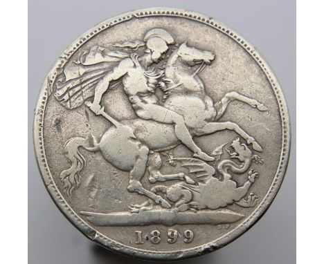 1899 - Silver Crown of Queen Victoria. P&amp;P Group 1 (£14+VAT for the first lot and £1+VAT for subsequent lots) 