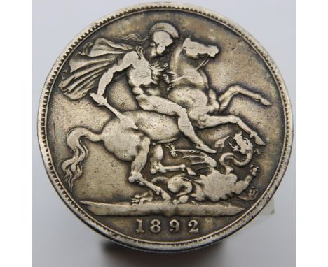 1892 - Silver Crown of Queen Victoria. P&amp;P Group 1 (£14+VAT for the first lot and £1+VAT for subsequent lots) 
