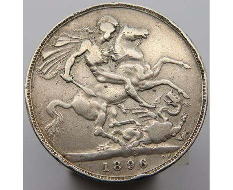 1896 - Silver Crown of Queen Victoria. P&amp;P Group 1 (£14+VAT for the first lot and £1+VAT for subsequent lots) 