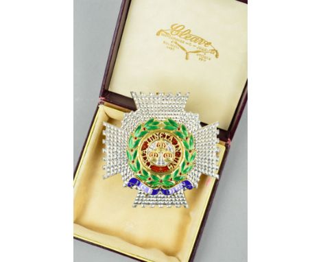 A BOXED MOST HONOURABLE ORDER OF THE BATH, Military form is the large silver Maltese Cross, with green, red, gold enamel cent