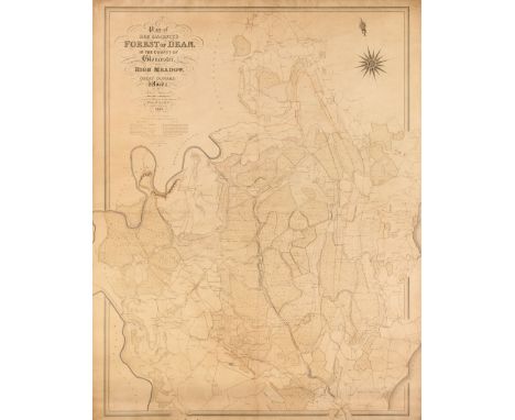 Gloucestershire. Atkinson (John), Plan of Her Majesty's Forest of Dean, in the County of Gloucestershire, with High Meadow an