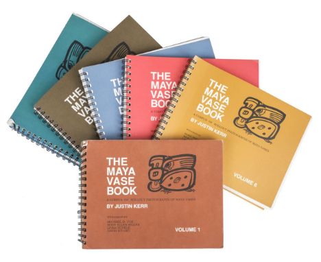 Kerr (Justin). The Maya Vase Book, a corpus of rollout photographs of Maya Vases, volumes 1 - 6 volumes, 1st editions, New Yo