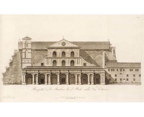 Nicolai (Nicola Maria). Della Basilica di S. Paolo, 1st edition, Rome: Nella Stamperia de Romanis, 1815, title with engraved 