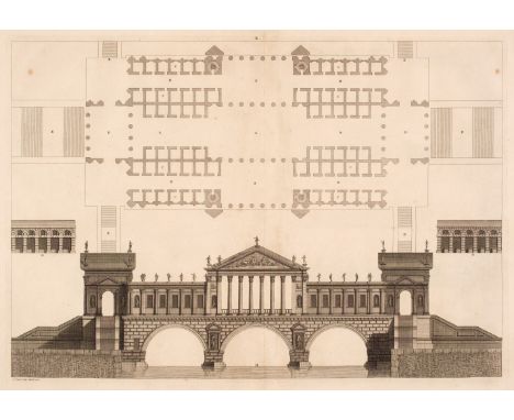 Palladio (Andrea). The Architecture of A. Palladio; in four books. Containing, a short treatise of the five orders, and the m